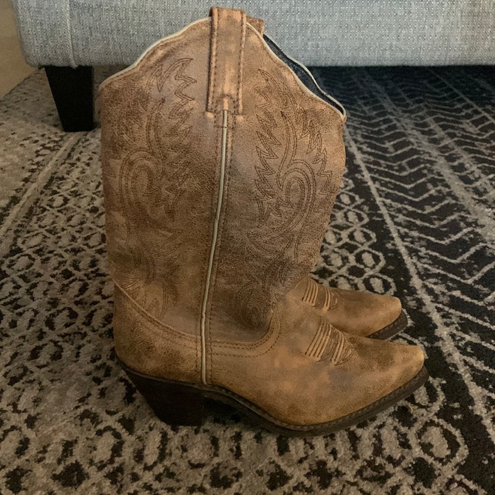 Brown Leather Cowboy Boots